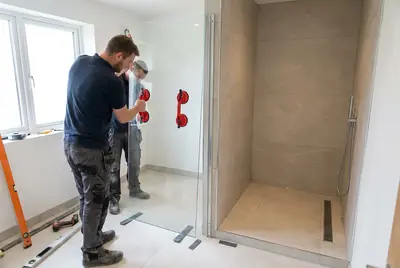 The fixed glass panel being set beside the opening